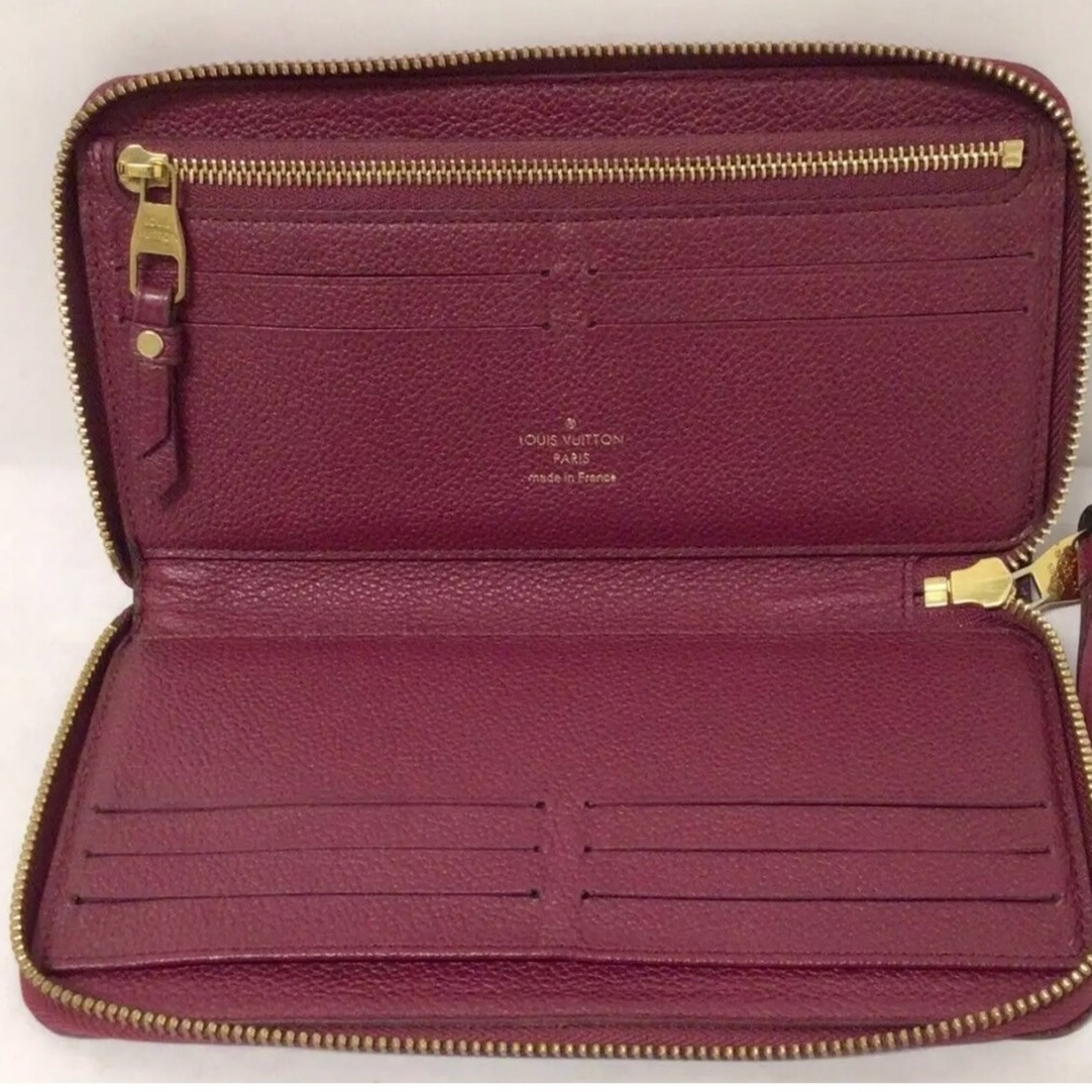 Louis Vuitton Burgundy Leather Wallet